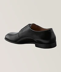 Fosco Polished Leather Plain-Toe Derbies