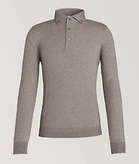 Long-Sleeve Virgin Wool Polo