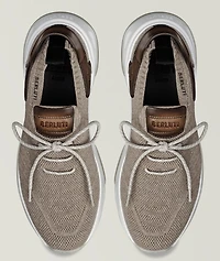 Shadow Cashmere & Leather Sneakers