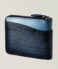 Scritto Leather Bifold Zip Wallet