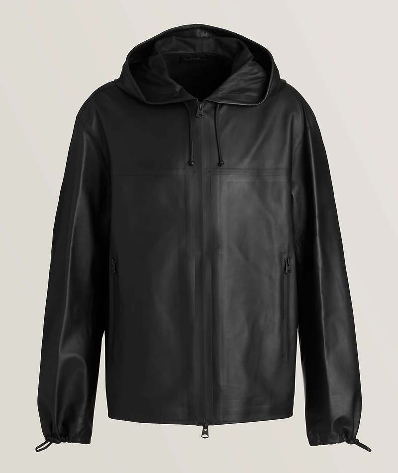 Davide Hooded Leather Jacket