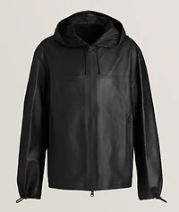 Davide Hooded Leather Jacket