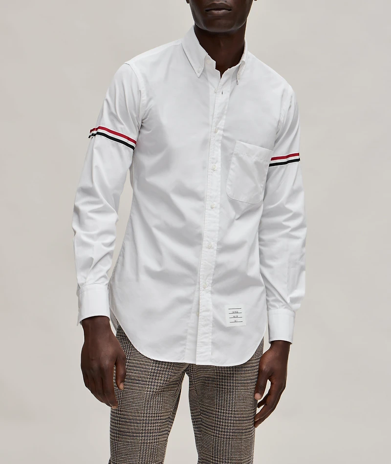 Grosgrain Armband Button-Down Collar Oxford Shirt