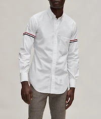 Grosgrain Armband Button-Down Collar Oxford Shirt