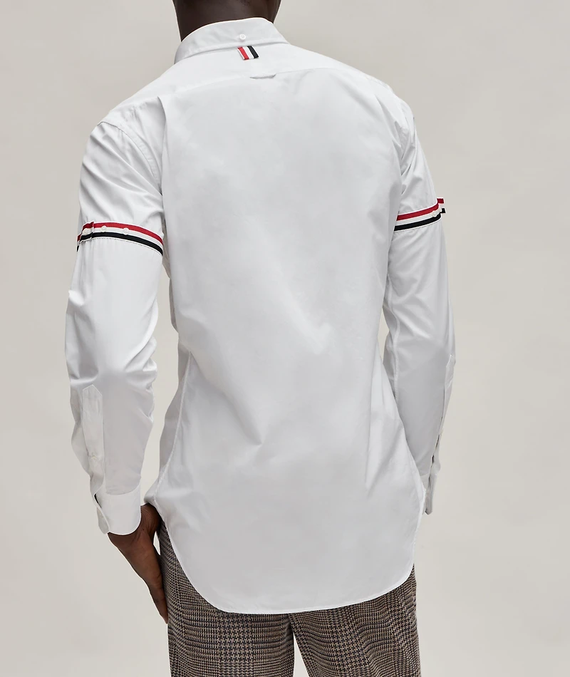 Grosgrain Armband Button-Down Collar Oxford Shirt