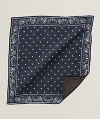 Paisley Wool-Cotton Pocket Square