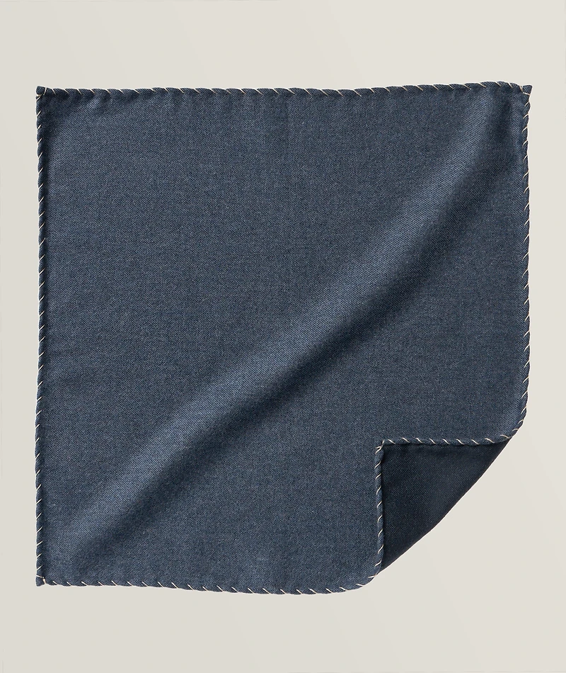 Whipstitch Cotton Pocket Square
