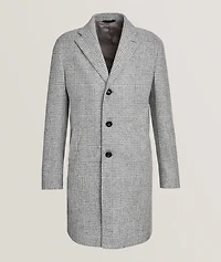 Glen Check Wool-Blend Overcoat