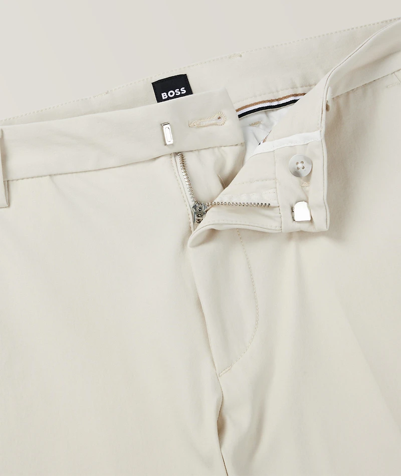 Slim-Fit Cotton Blend Trousers