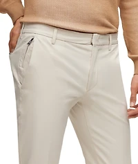 Slim-Fit Cotton Blend Trousers