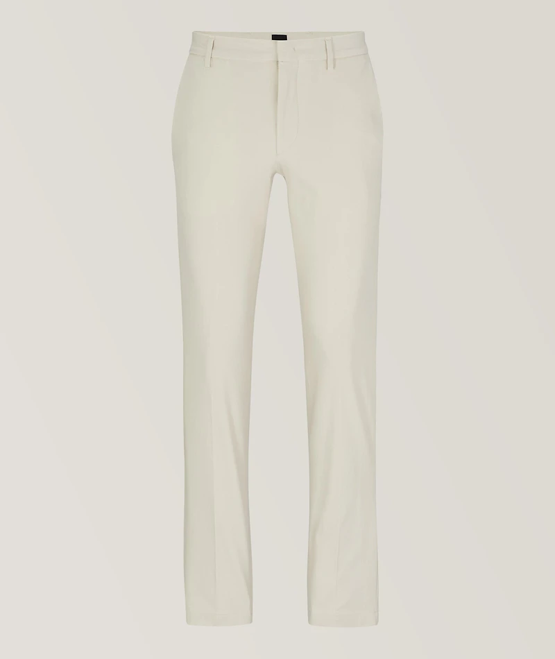 Slim-Fit Cotton Blend Trousers