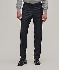 Solid Wool Tuxedo Pants