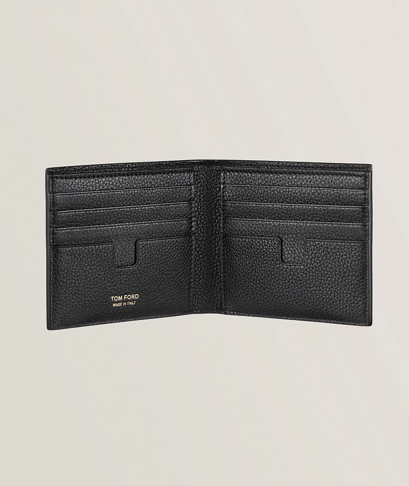 Grained Leather Bifold Wallet