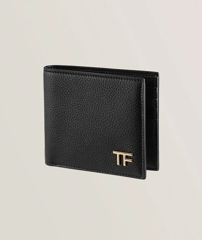 Grained Leather Bifold Wallet