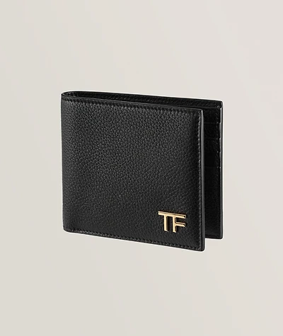 Grained Leather Bifold Wallet
