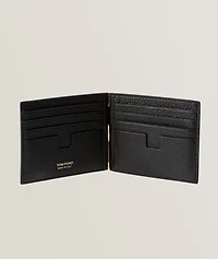 Soft Grain Leather Money Clip Wallet