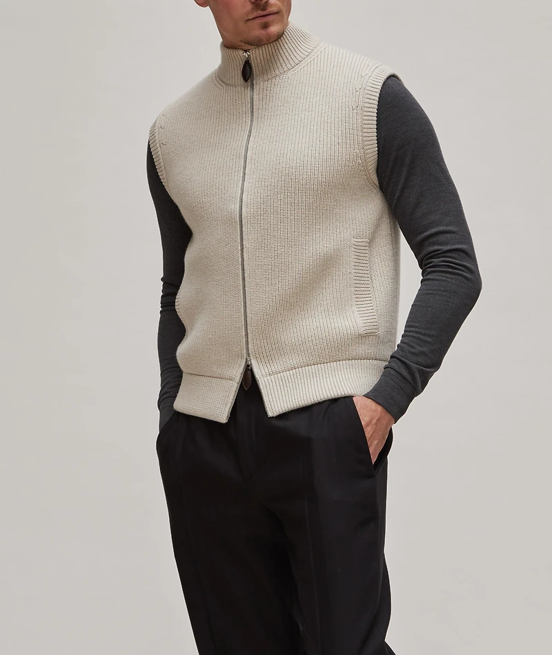 Cotes Perlees Virgin Wool Vest