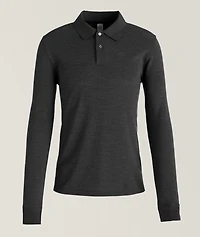 Mélange Wool-Mulberry Silk Jersey-Knit Polo