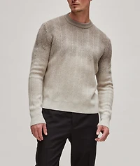 Gradient Herringbone Knit Cashmere Sweater
