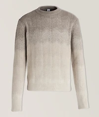 Gradient Herringbone Knit Cashmere Sweater