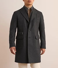 Insert Wool Houndstooth Coat