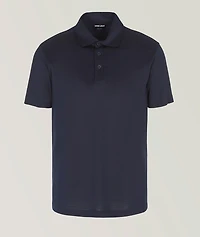 Mélange Silk-Jersey Cotton Polo