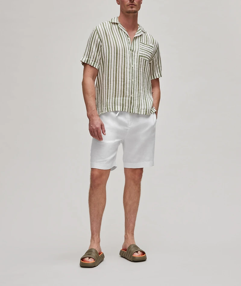 Linen-Cotton Chino Shorts