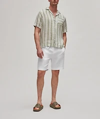 Linen-Cotton Chino Shorts