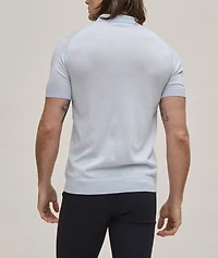 Cotton, Cupro & Merino Wool Polo