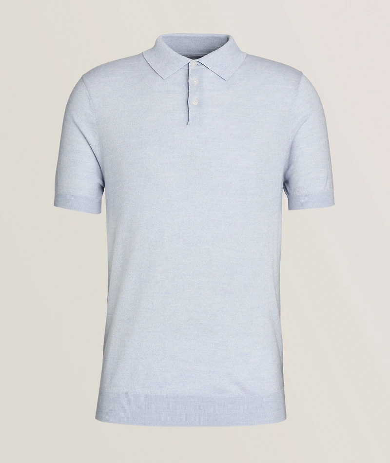 Cotton, Cupro & Merino Wool Polo