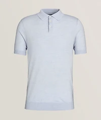 Cotton, Cupro & Merino Wool Polo