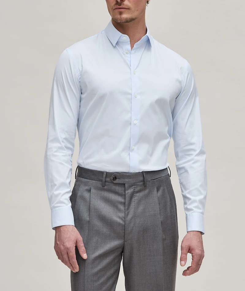 Stretch-Cotton Blend Dress Shirt