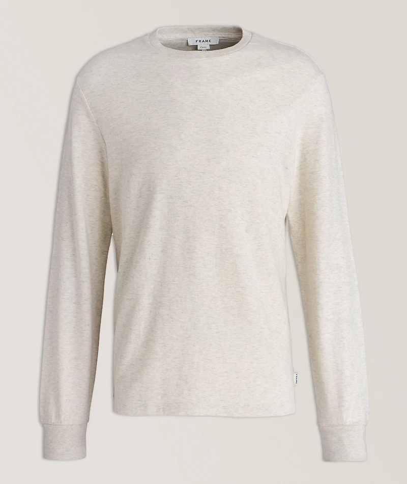 Marbled Cotton Crewneck Sweater