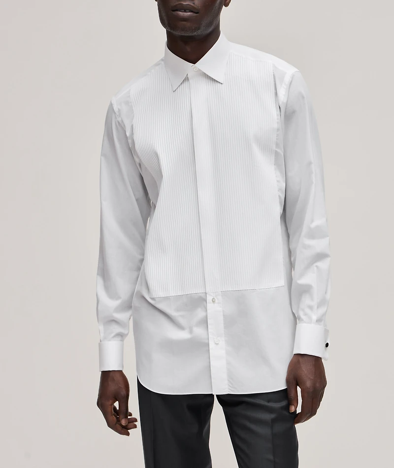 Pleated Bib Tuxedo Shirt