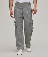 Striped Cargo Jeans