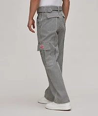 Striped Cargo Jeans