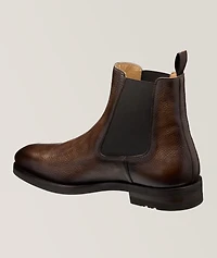 Grained Leather Chelsea Boots