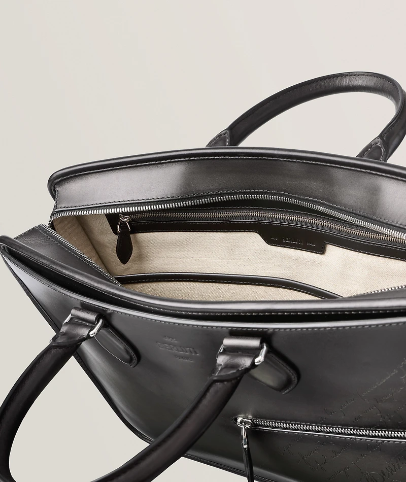 Un Jour Leather Scritto Briefcase