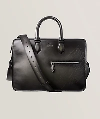 Un Jour Leather Scritto Briefcase