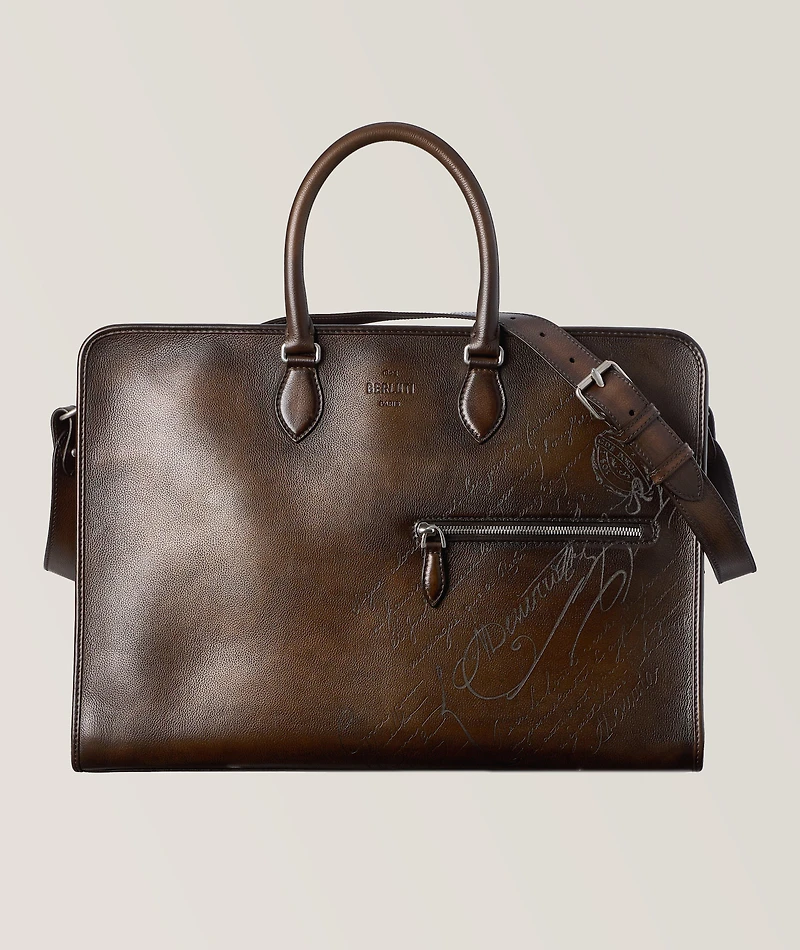 Scritto Leather Overnight Bag