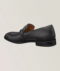 B Volute Grained Leather Loafers