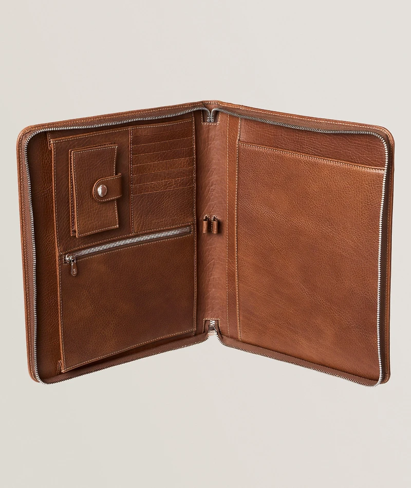 Grained Leather Attaché Case