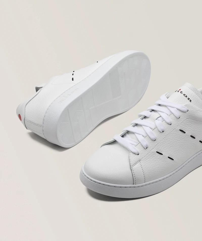 Leather Pick Stitch Sneakers