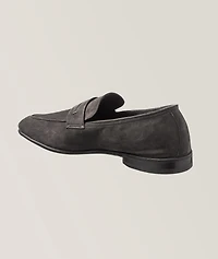 L'Asola Suede Moccasin Penny Loafer