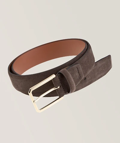 Square Buckle Suede Belt