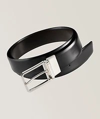 Adjustable & Reversible Square Buckle Leather Belt
