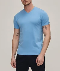Pima Stretch-Cotton V-Neck T-Shirt