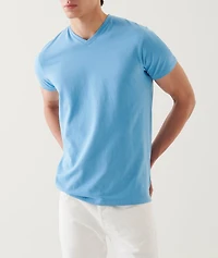 Pima Stretch-Cotton V-Neck T-Shirt