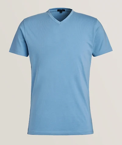 Pima Stretch-Cotton V-Neck T-Shirt