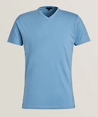 Pima Stretch-Cotton V-Neck T-Shirt